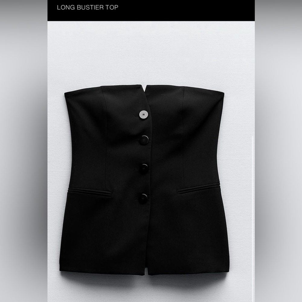 Zara Long Bustier Top